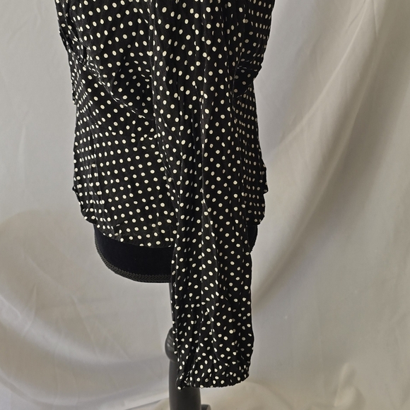 Free People love street women M polka dot long sleeve button down whimsigoth - Picture 9 of 12